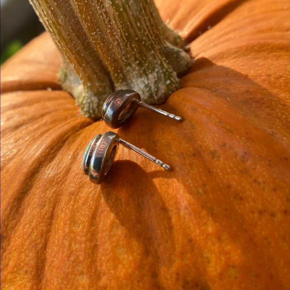 Sterling Silver Opal Earrings Posts (No Backs) - Picture 17 of 17